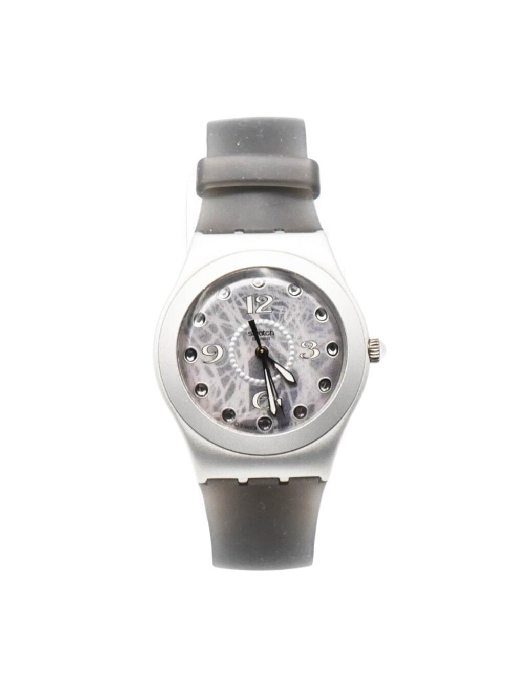 Vintage 2002 Swatch Irony Medium Sparkling Night YLS1020 Crystal Watch